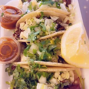 Handmade tortilla tacos