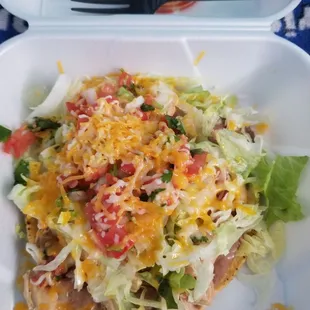 Chicken tostada $6.95