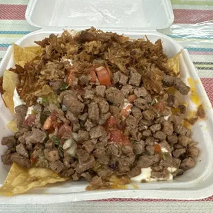 Nachos Asada/Carnitas FUEGO