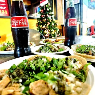 Sorted tacos and Mexican Cola