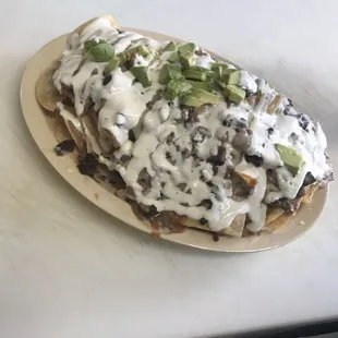 Asada nachos
