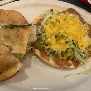 Crispy taco and tostada