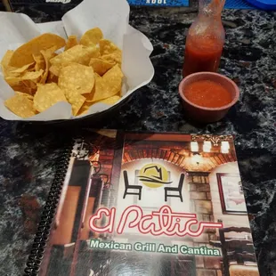 Homemade chips and salsa