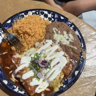 Triple enchilada combination