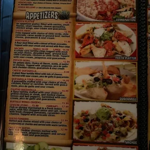El Patio Menu