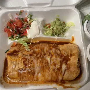 Shredded beef chimichanga