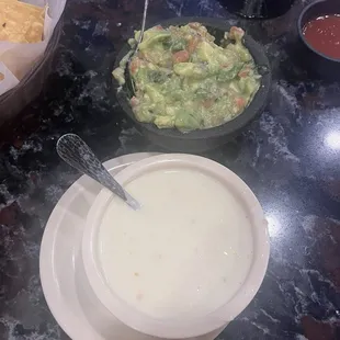 queso, guacamole