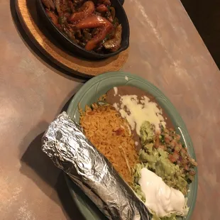 Lunch beef fajitas