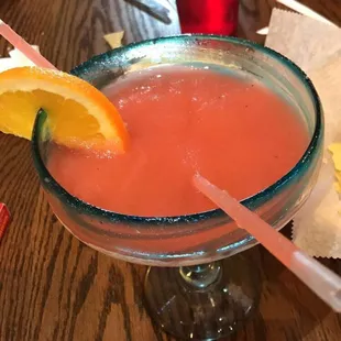 Frozen strawberry margarita