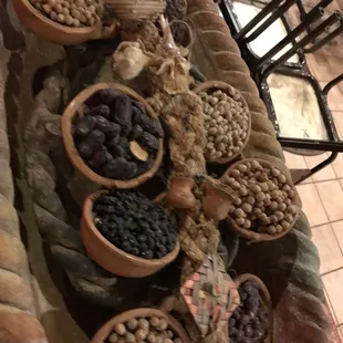 Motif of beans display