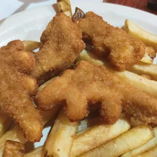 Reminded me of the store bought frozen dinosaur nuggets for children