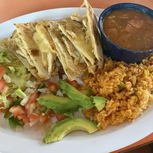 Chicken Quesadilla plate