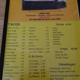 Menu 10/10/14