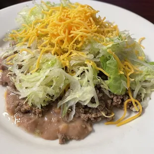 Beef tostada