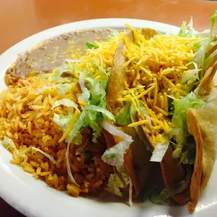 Fried Flour Taco Dinner