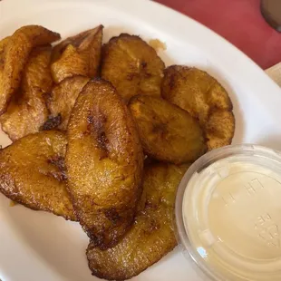 Platanos con crema  Plantain with cream