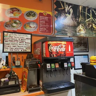 Specials Menu - bean and cheese burrito for $7.75