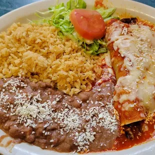 Enchilada plate off lunch menu.
