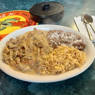 Creamed chicken, not seen on many menus around town