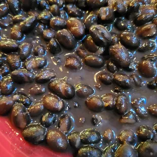 Last visit here: Black beans. I was surprised they weren&apos;t seasoned. Still better than sour Pinto beans.