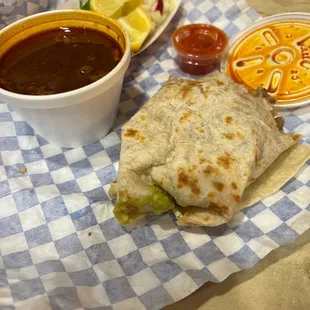 This was $20!!! Burrito was salty, the consume as a side was over $5. Very disappointing