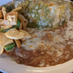 Chili verde burrito.