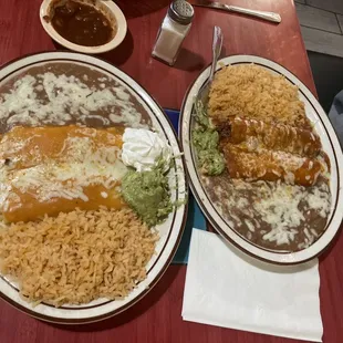 Difference between Ranchera and regular combo enchiladas