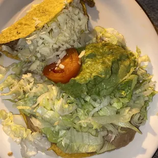 a plate of mexican food