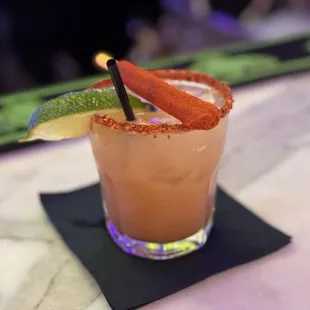 Tamarind margarita at El Patron Cantina on February 5, 2024