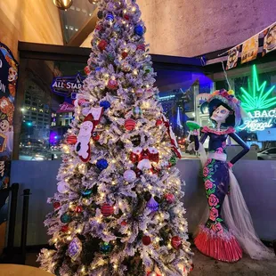 a decorated christmas tree