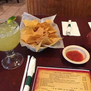 Margarita, chips &amp; salsa