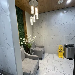bathroom waiting area