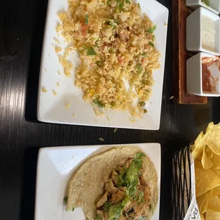 1 taco and side of rice