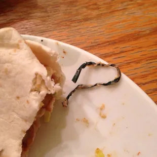 Twist tie from my fajita...nice!