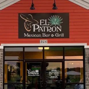 Front of building entrance.