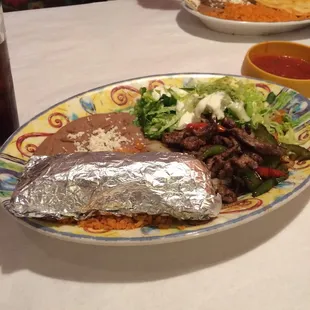 The lunch portion fajita.