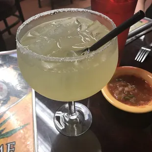 House margarita ! Not bad - think it needs more tequila .
