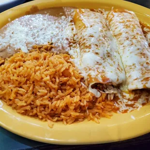 Lunch enchiladas.