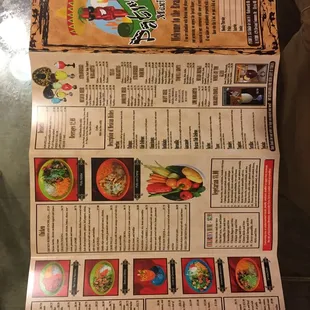 Menu side 1