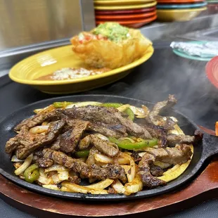 Steak fajitas