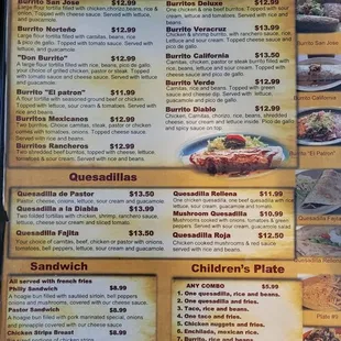 the menu