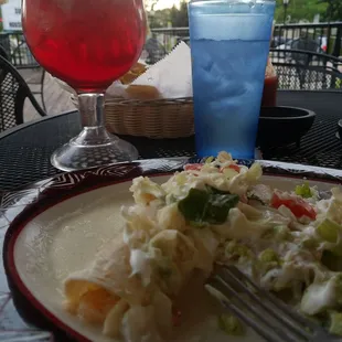 Housemade sangria, enchiladas El Patron, chips and salsa out on the deck? Yes please!