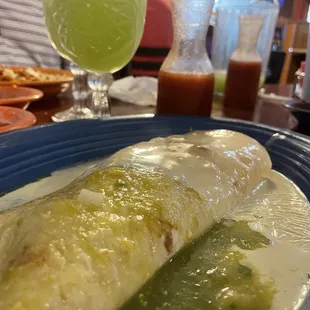 Burrito Verde and Fried Ice Cream