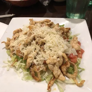 a plate of chicken salad