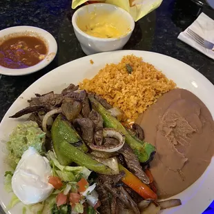 Beef Fajitas Lunch.