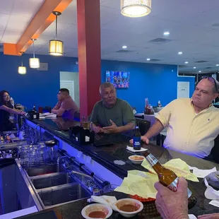 interior, sushi and sashimi