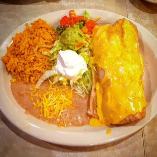 Super Burrito with beef lengua! Damn, so good.  HUGE serving for $10.