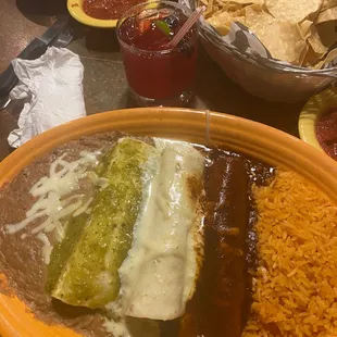 Bandera Enchiladas &amp; Blue Berry Margarita
