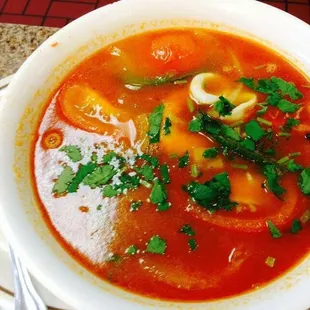 This seafood soup is very well made because it&apos;s very spicy yet enjoyable with many veggies!