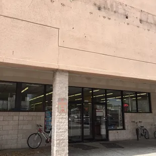 Outside. It has no signs